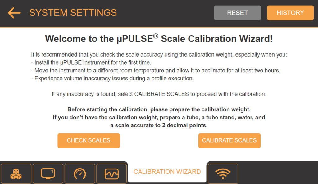 Calibration Wizard Option