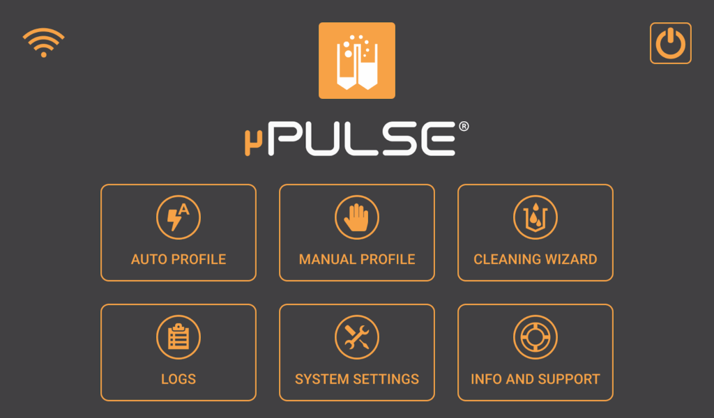 µPULSE Home Screen