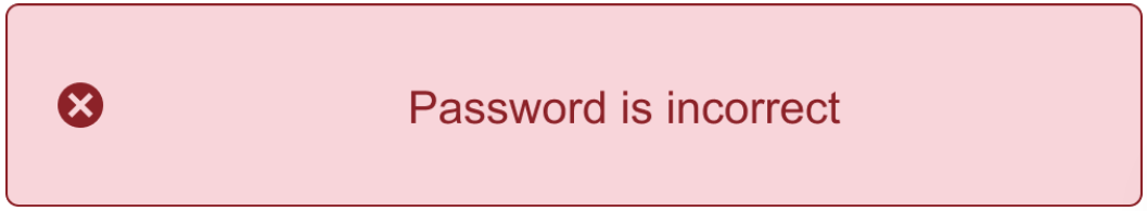 Incorrect Password