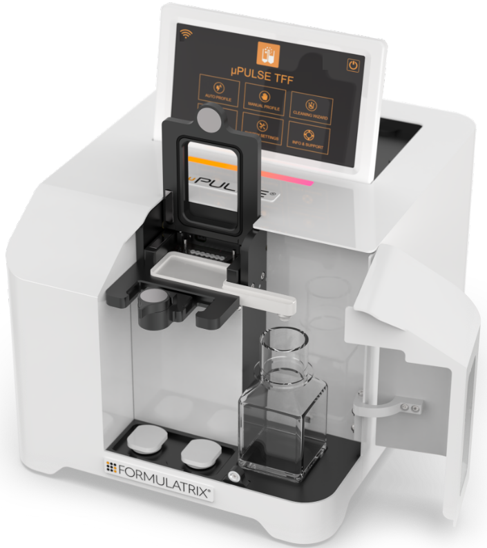 The µPULSE Hardware with the Permeate Bottle and Collector are Attached