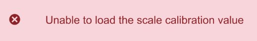 Unable to Load Cal Value