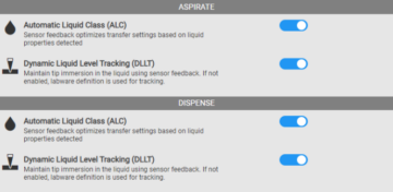 Advanced Tab under the Sample Pipetting Parameters Tab