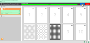 Opening Dispense Report After Finishing a Protocol