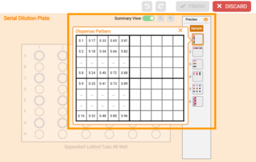 Pattern Preview in the Serial Dilution Window