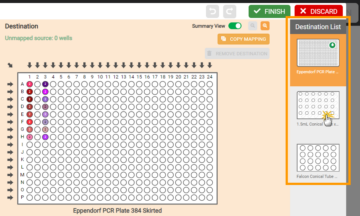 Selecting Destination Plate