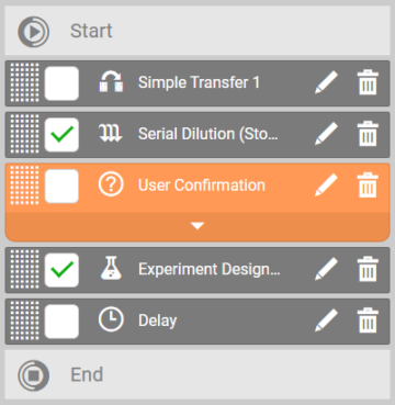 Select the Pipetting Steps to be Executed