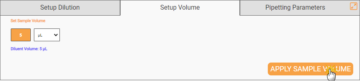 Setup Volume Tab